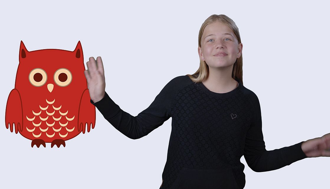 Screenshot des Films "Himmelszelt" in Gebärdensprache in der App des Deutschen Museum.