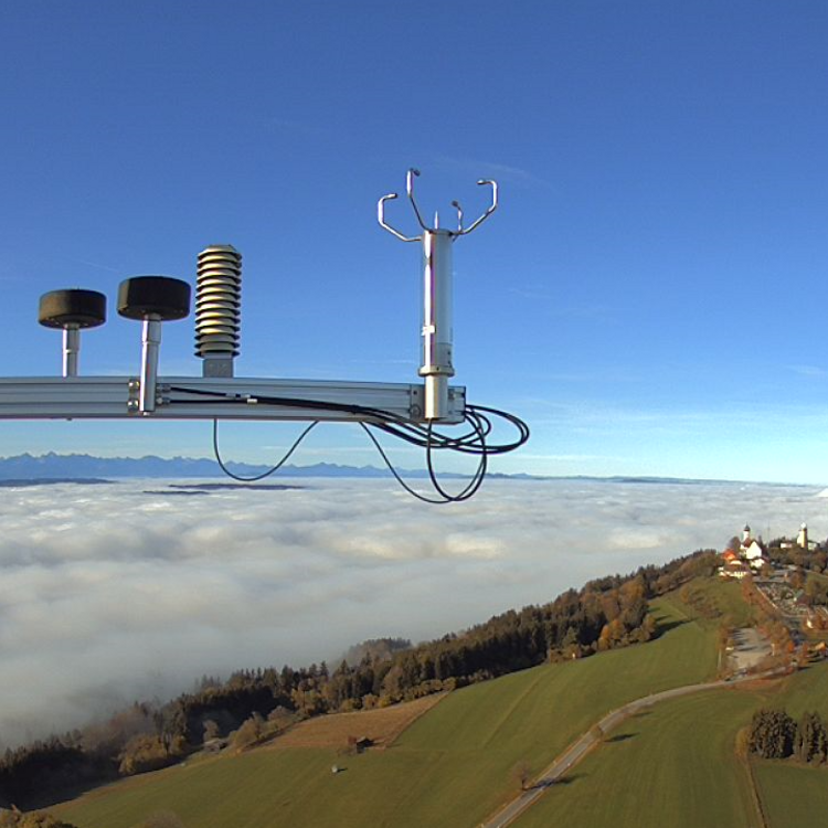 Sensoren für die Messung von Treibhausgasen auf dem Hohen Peißenberg.
