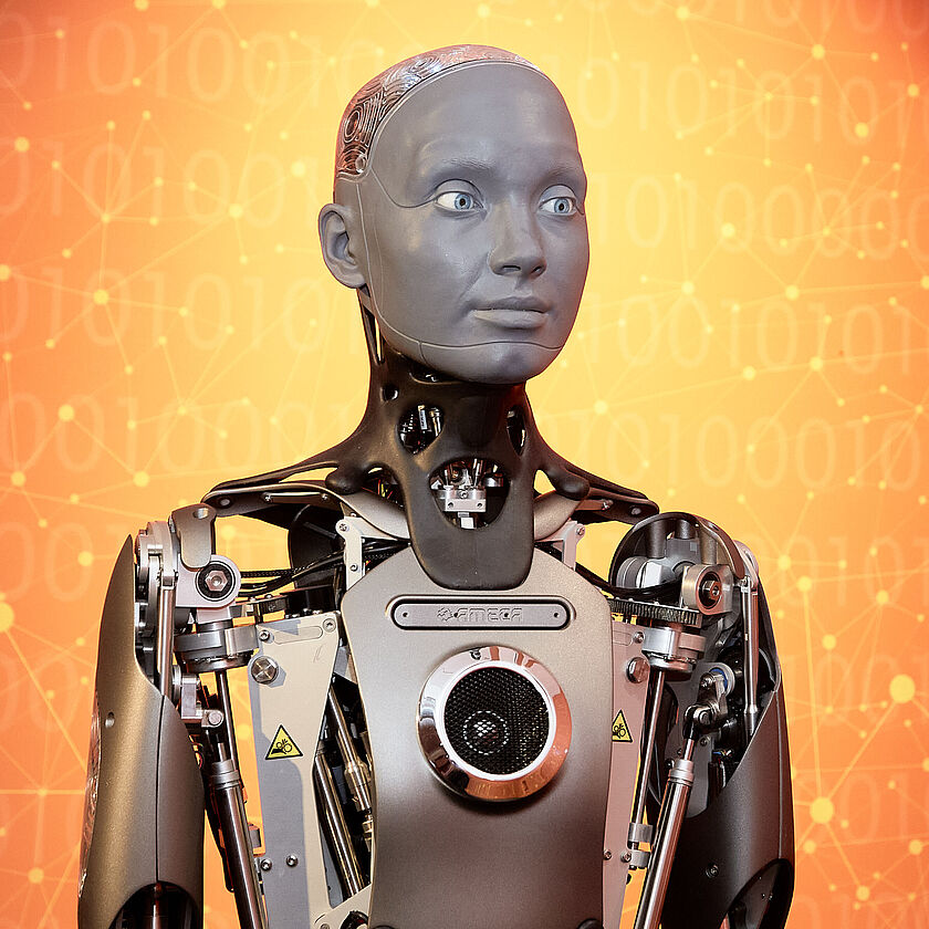 Kommunikationsroboter AMECA im Deutschen Museum Bonn