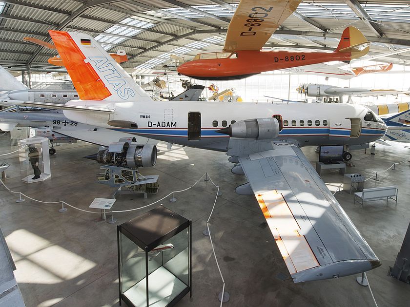 Forschungsflugzeug VFW-614 ATTAS in der Flugwerft Schleißheim.