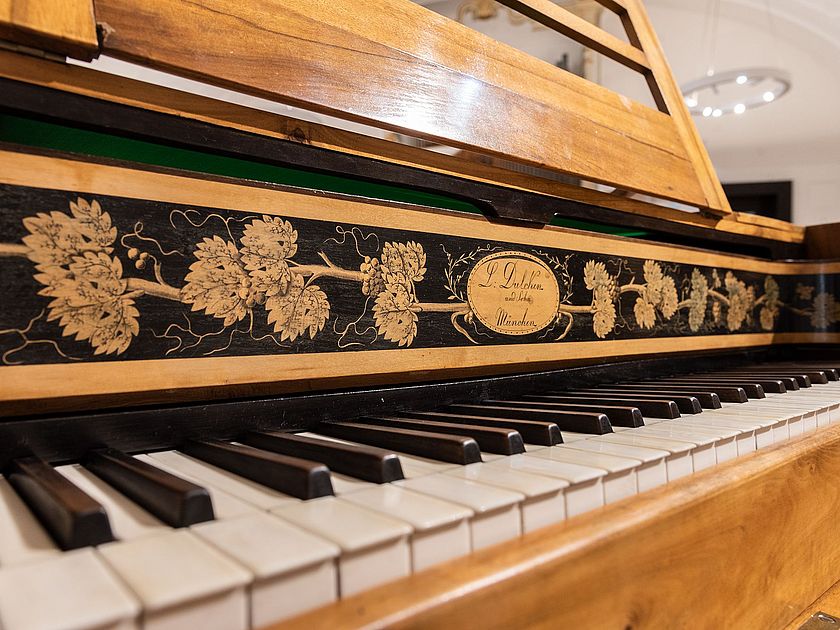 Klaviertastatur des Hammerflügels von Louis Dulcken.