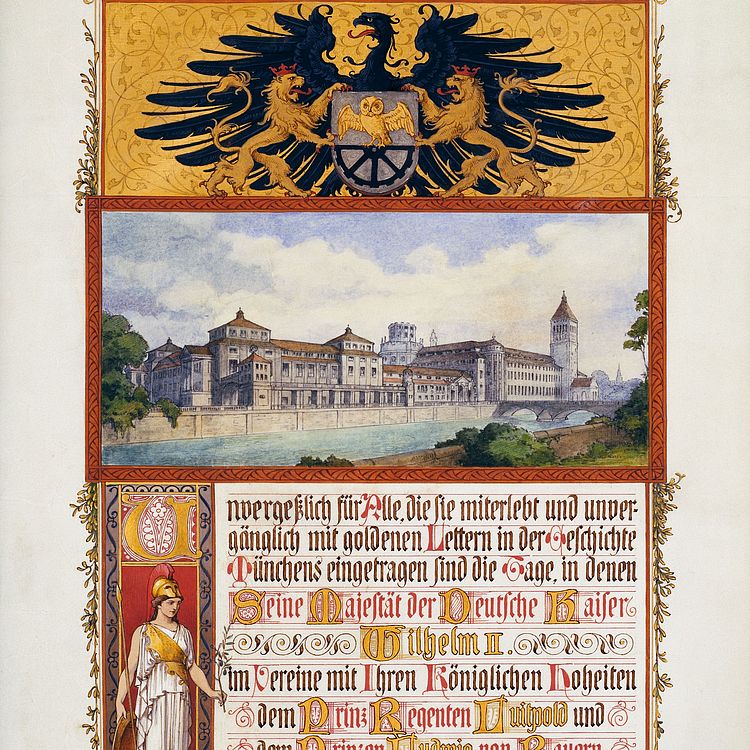 Urkunde von der Stadt München aus dem Jahr 1907