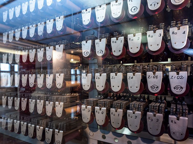 Part of Konrad Zuse’s Z3 in the Computers exhibition.