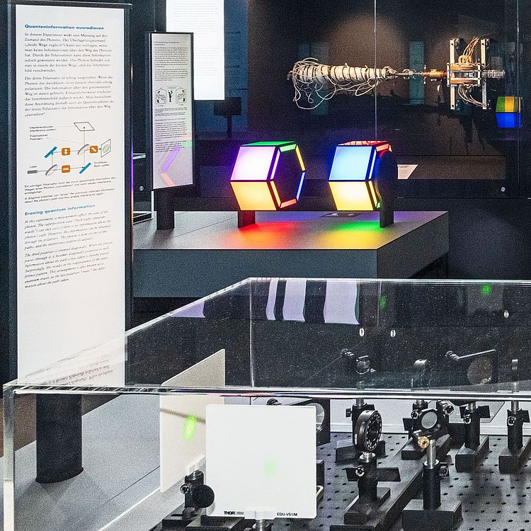 Ausstellungsraum über Quanten und Atome im Deutschen Museum