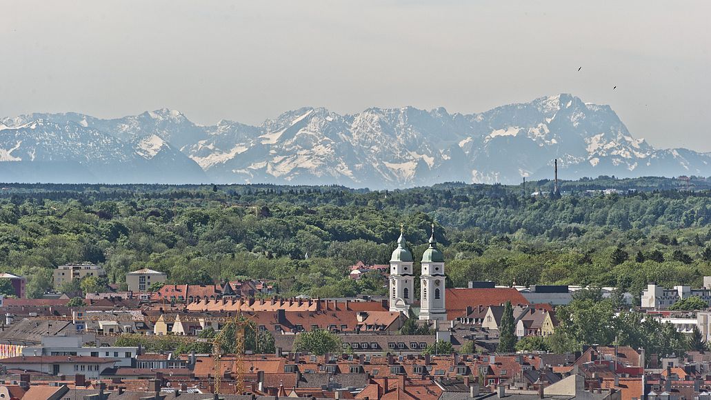 Blick über München.